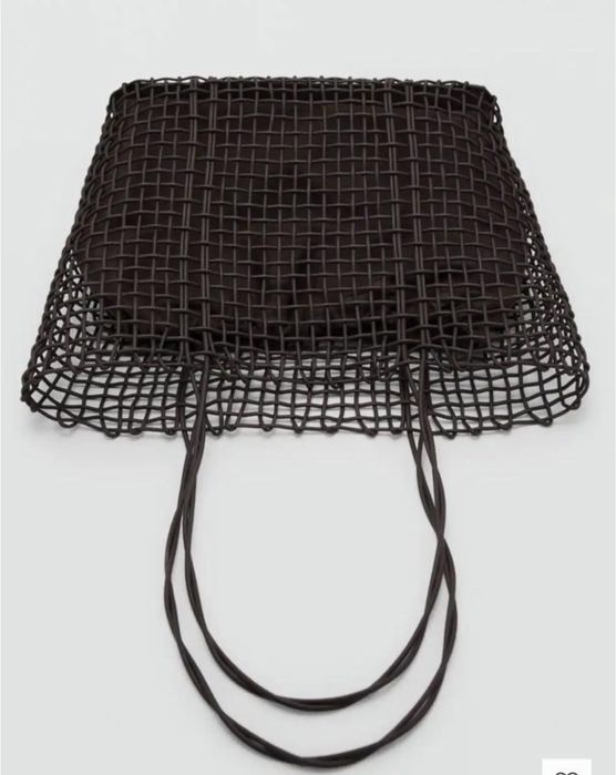 Сумка тоут Mango плетена