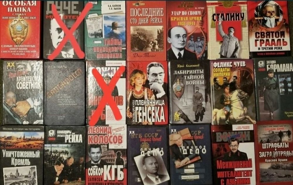 Комплект книг про історію СССР, КГБ та Другу Світову війну