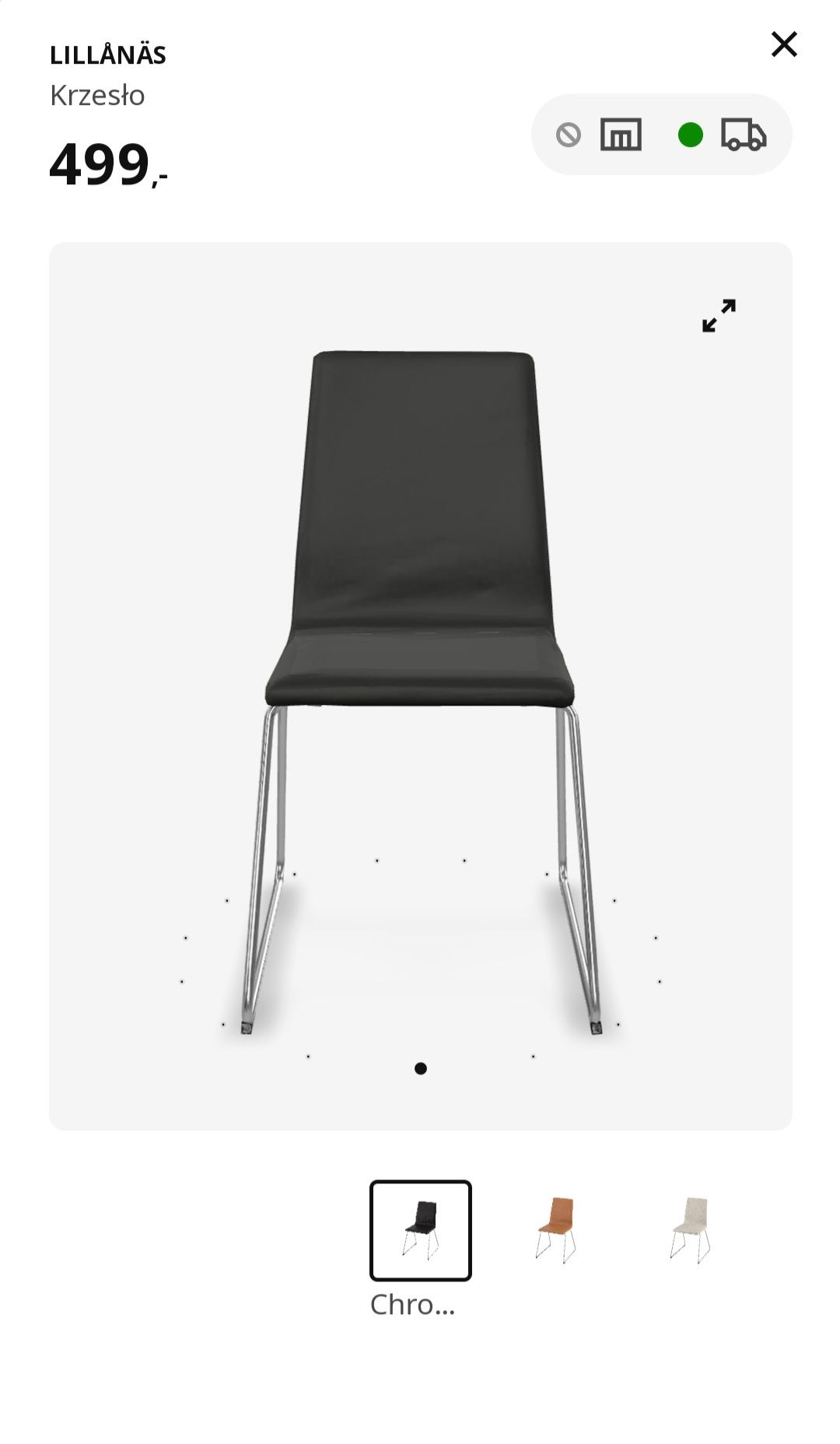 Krzesła Lillanas Ikea 3 sztuki