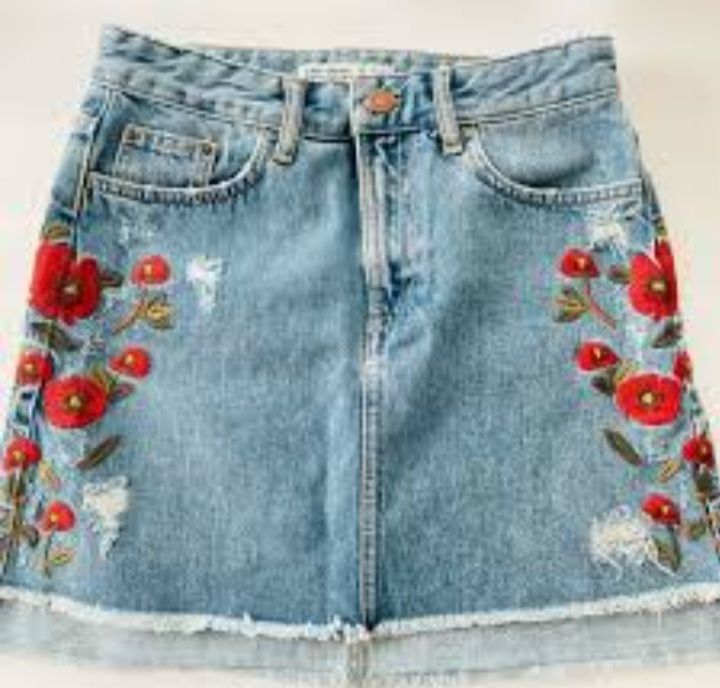 Mini jeansowa spódnica Zara XS