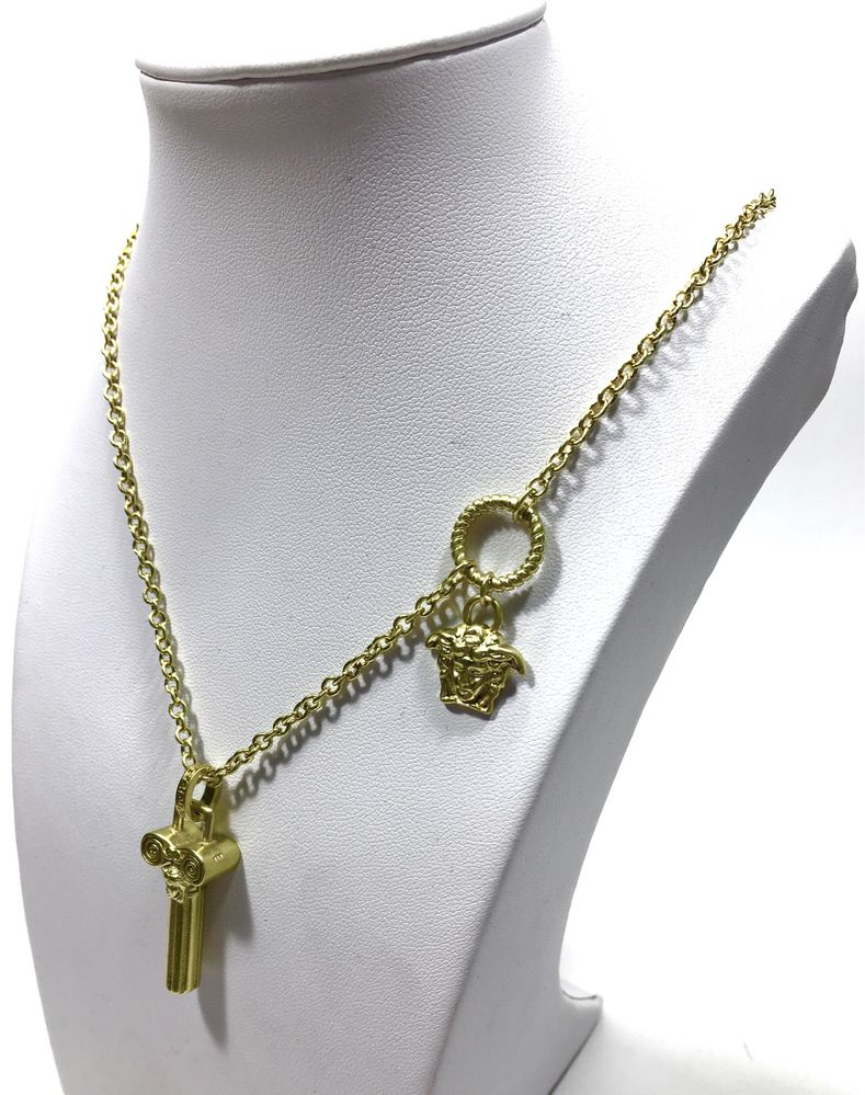 Złoty Damski naszyjnik VERSACE•pr•585•pozłacany ogniowo 14K