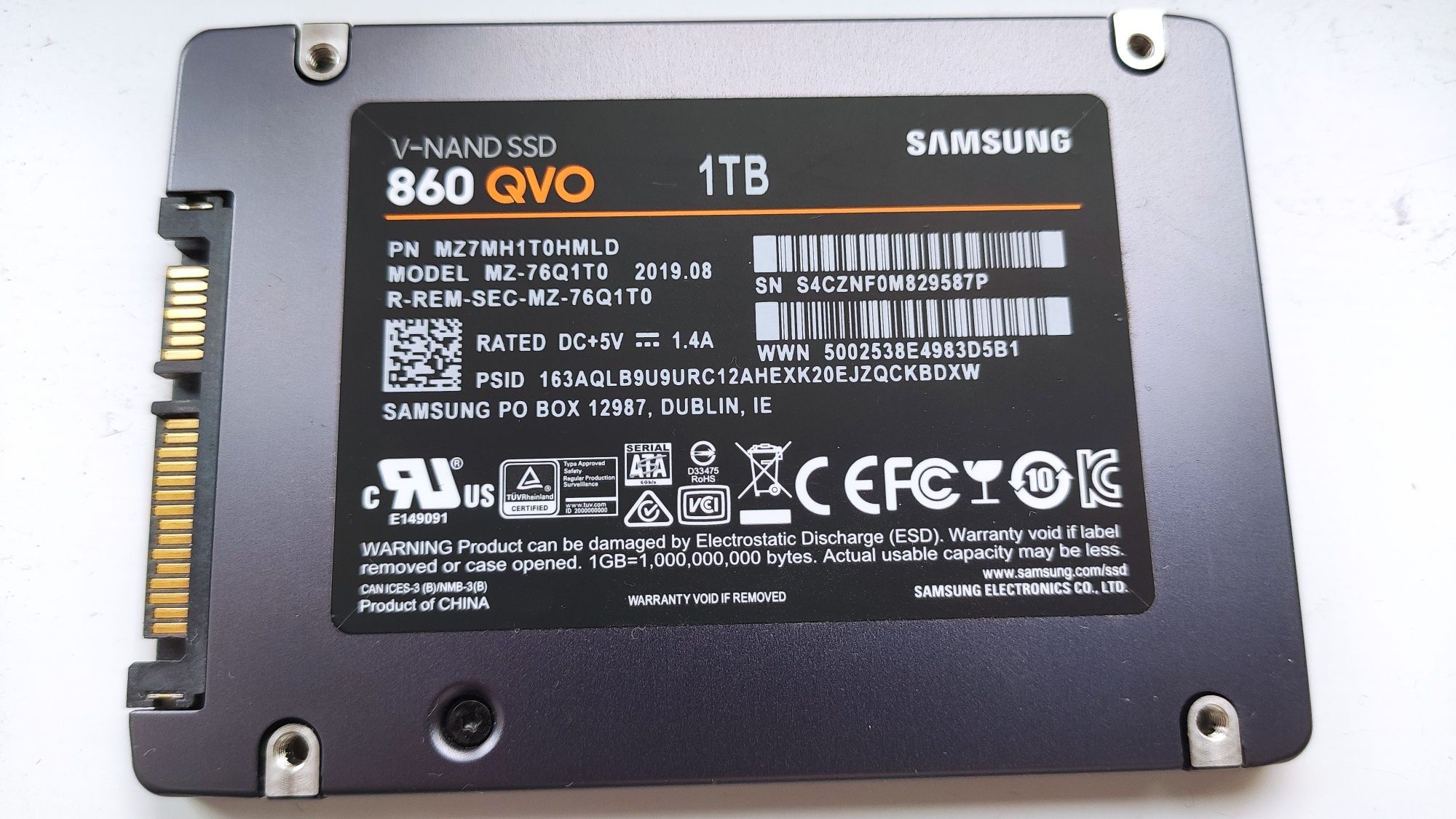 SSD Samsung QVO 860 1Tb MZ-76Q1T0