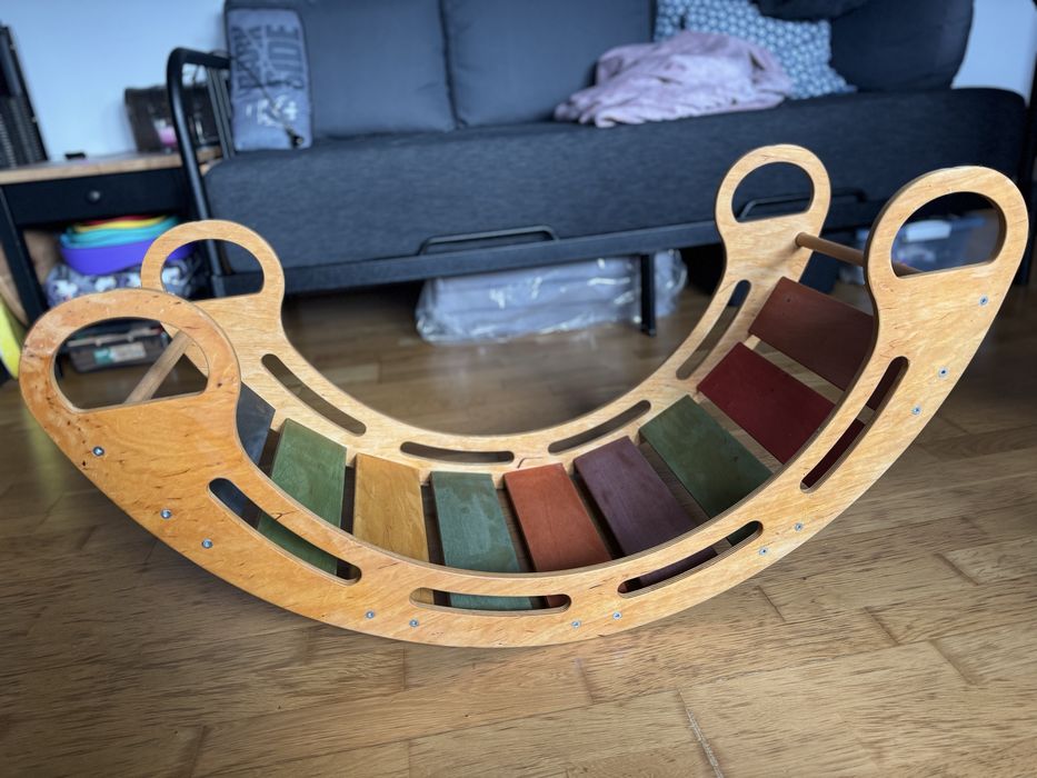 Bujak montessori drewniany duży tęczowy