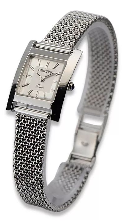 Zegarek damski z białego złota 14k 585 Geneve lw036wds&lbw003w Poznań