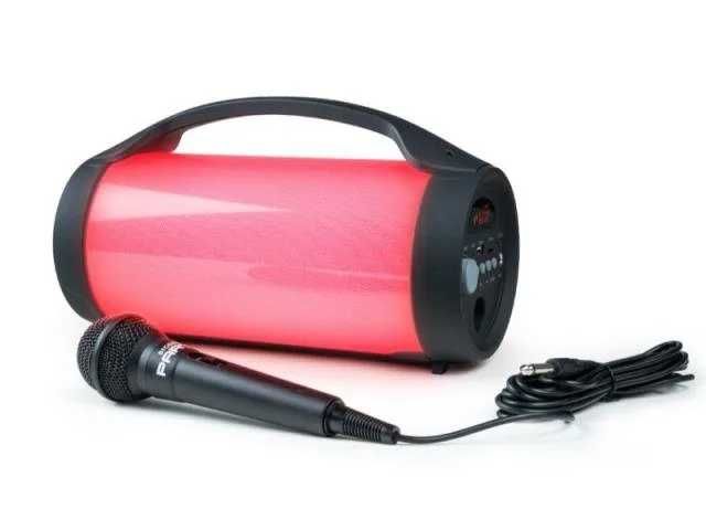 Coluna Portátil 50W com microfone Preta