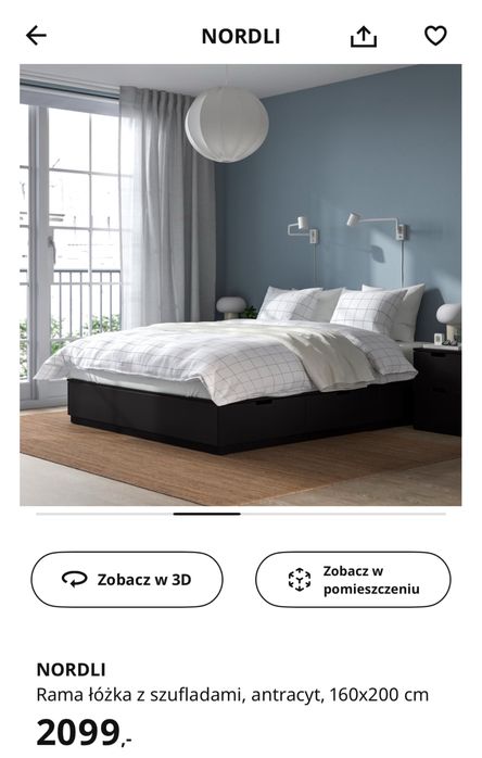 Łóżko Ikea Nordli 160x200