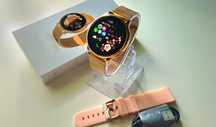 Elegancki Smartwatch Złoty Zegarek Damski Ciśnienie Rozmowy Tętno PL