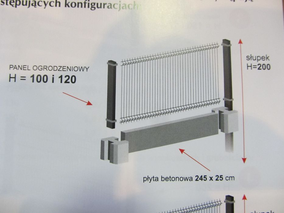 Ogrodzenie Panelowe fi 5 / h-153 +25cm podmurówka PRODUCENT  "WALDI"