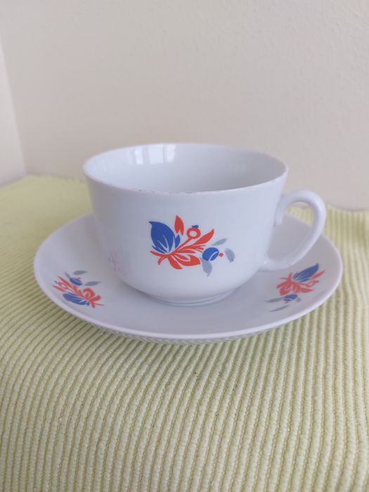 Чашка чайна пара сервіз сервиз Дружківка Дружковка фарфор СССР