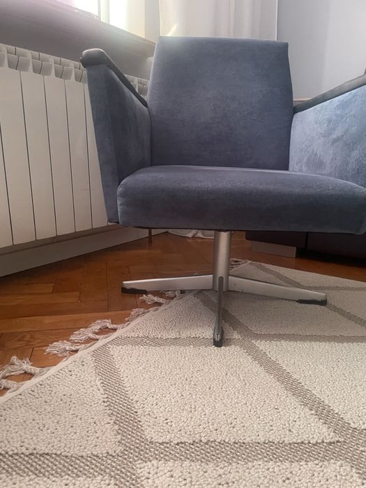 Fotel PRL obrotowy vintage