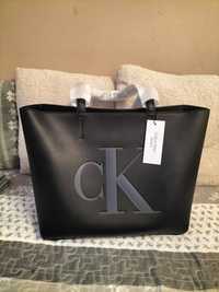 Calvin Klein Jeans torebka czarna shopperka