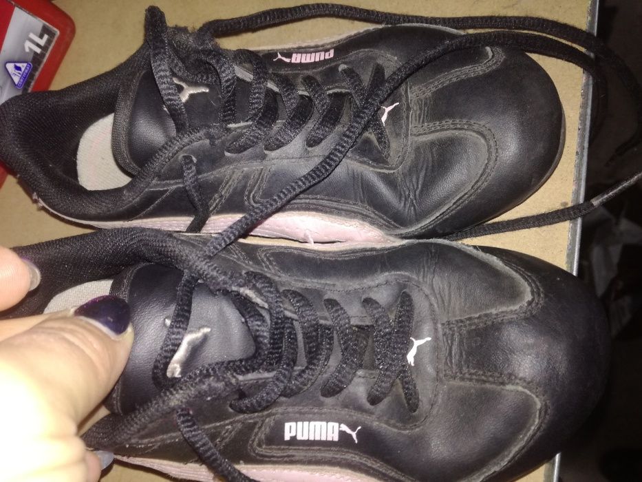 Buty Puma czarno różowe