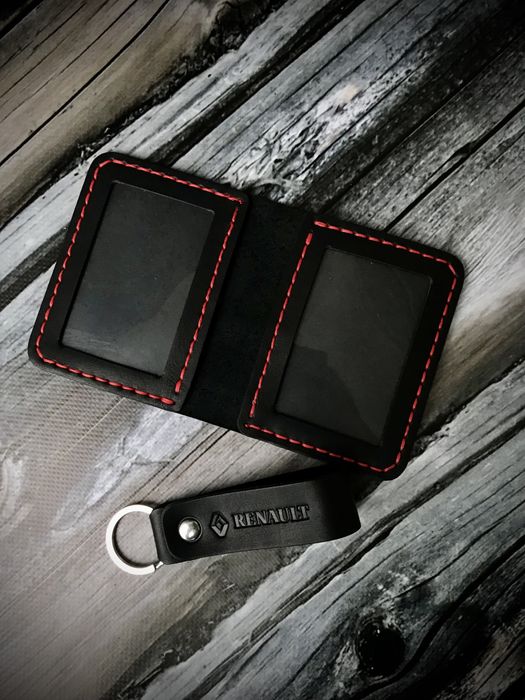 Кожаная обложка для прав,паспорта, ID карты,для автодокументов!Брелок!