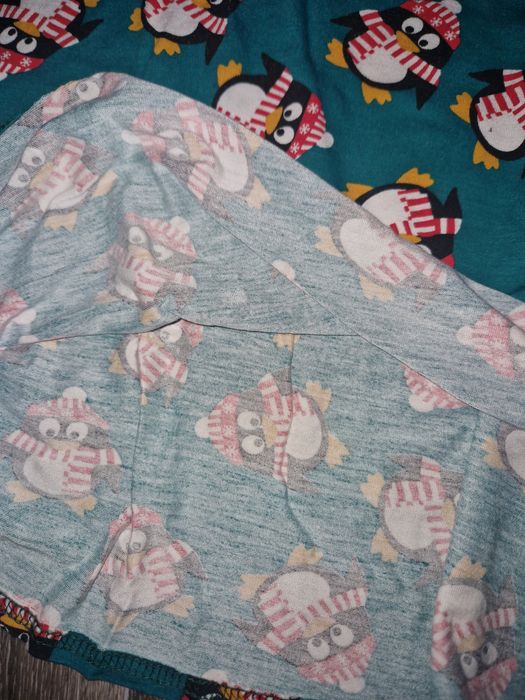 Новорічна сукня з пінгвінами для дівчинки,платье новогоднее на 7-8 лет