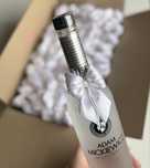 Handmade kokardki białe ze złotą nicią glamour na wódkę alkohol