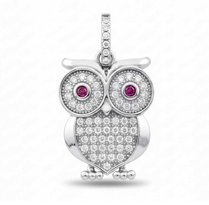 SREBRNY Wisiorek z Cyrkoniami SREBRO pr. 925 IDEALNA NA PREZENT