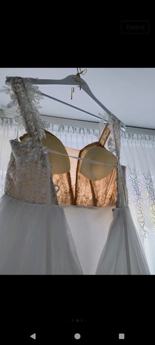 Suknia ślubna księżniczka brokat