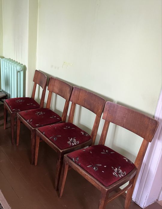 Komplet 4 krzeseł vintage/PRL