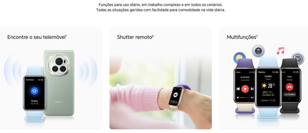 Honor Band 9 PRETA nova