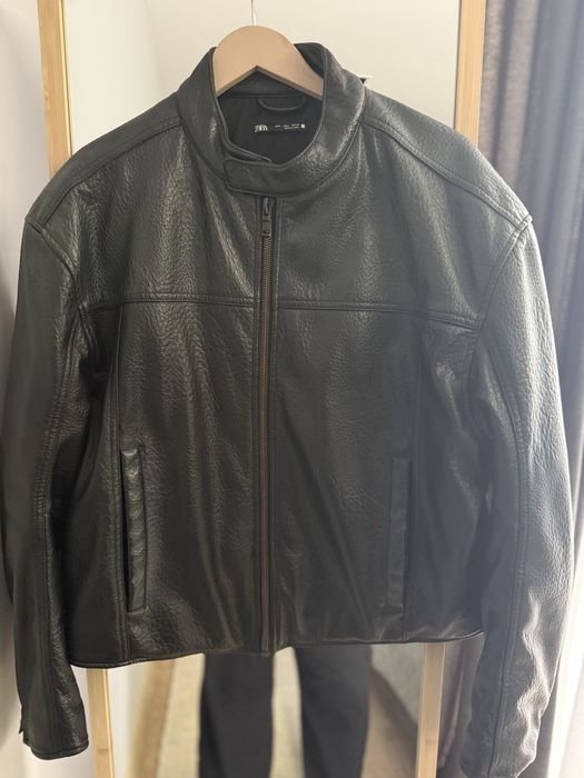 Байкерська куртка зі штучної шкіри , розмір l