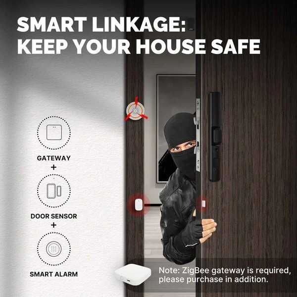 Sensor de alarme para porta e janela Tuya ZigBee