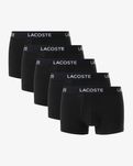 Lacoste оригинал трусы мужские новые боксеры чёрные 5 штук набор (NEW)