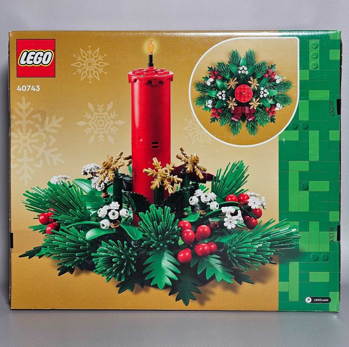 Святкова прикраса зі свічкою LEGO Декор для різдвяного столу (40743)