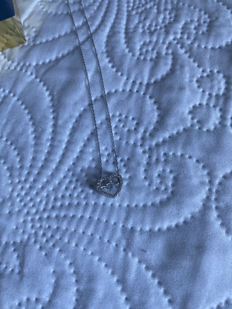 Colar ouro branco 9K