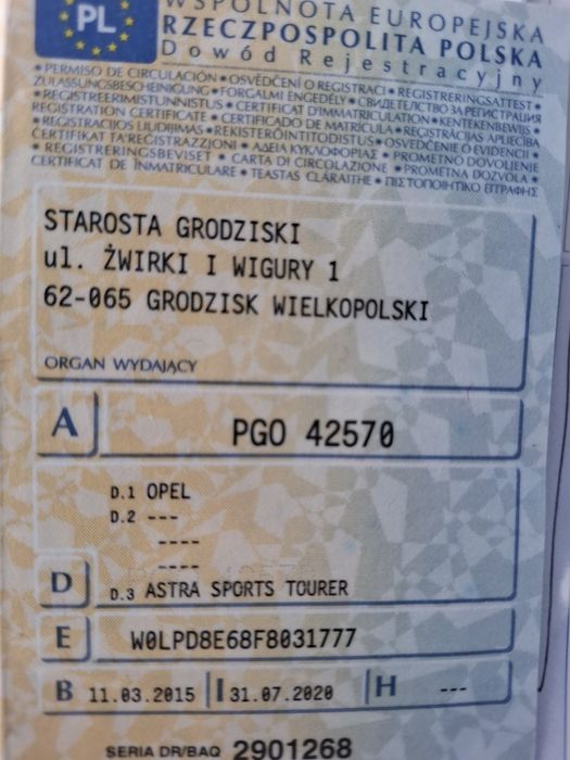 Opel Astra J 2015 Kombi 1.6 CDTI Klima Elektryka Alufelgi Wspoma