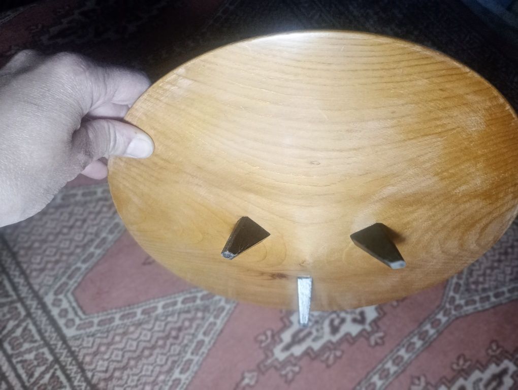 Patera drewniana era atomowa lata 60te