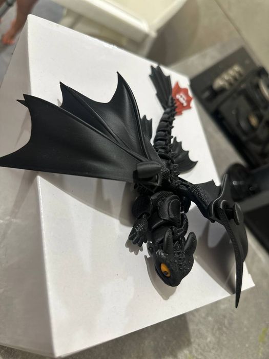Фігурка Беззубика 3D друк — іграшка дракон з Як приборкати дракона