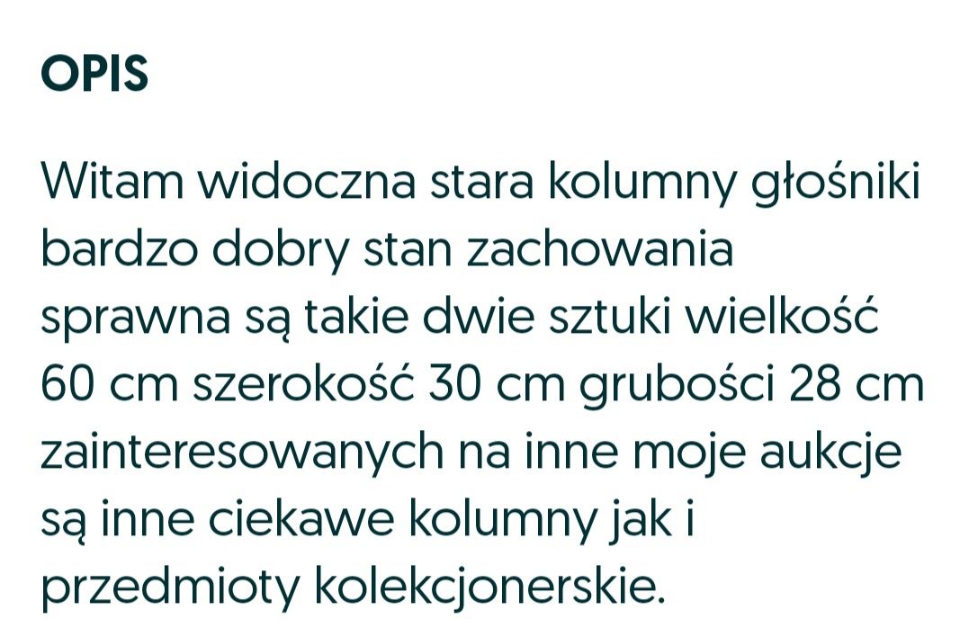 Nagłośnienie głośniki Niemieckie.