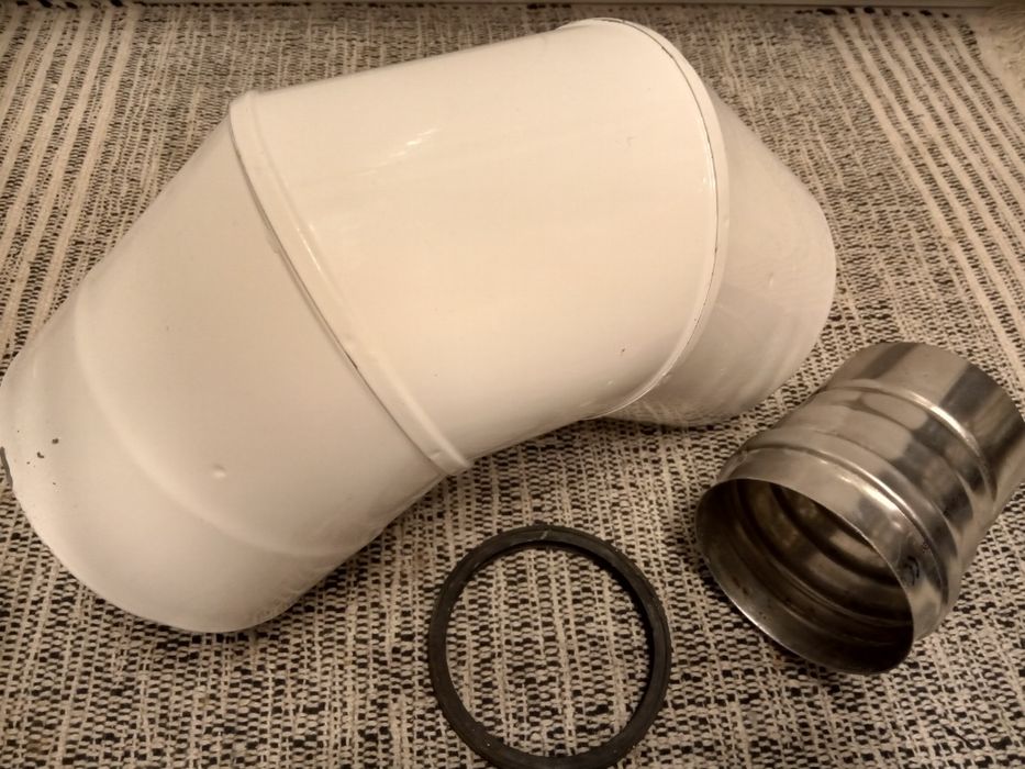 Kolano 80/125 90 stopni dwuścienne spalinowo powietrzne kocioł gazowy