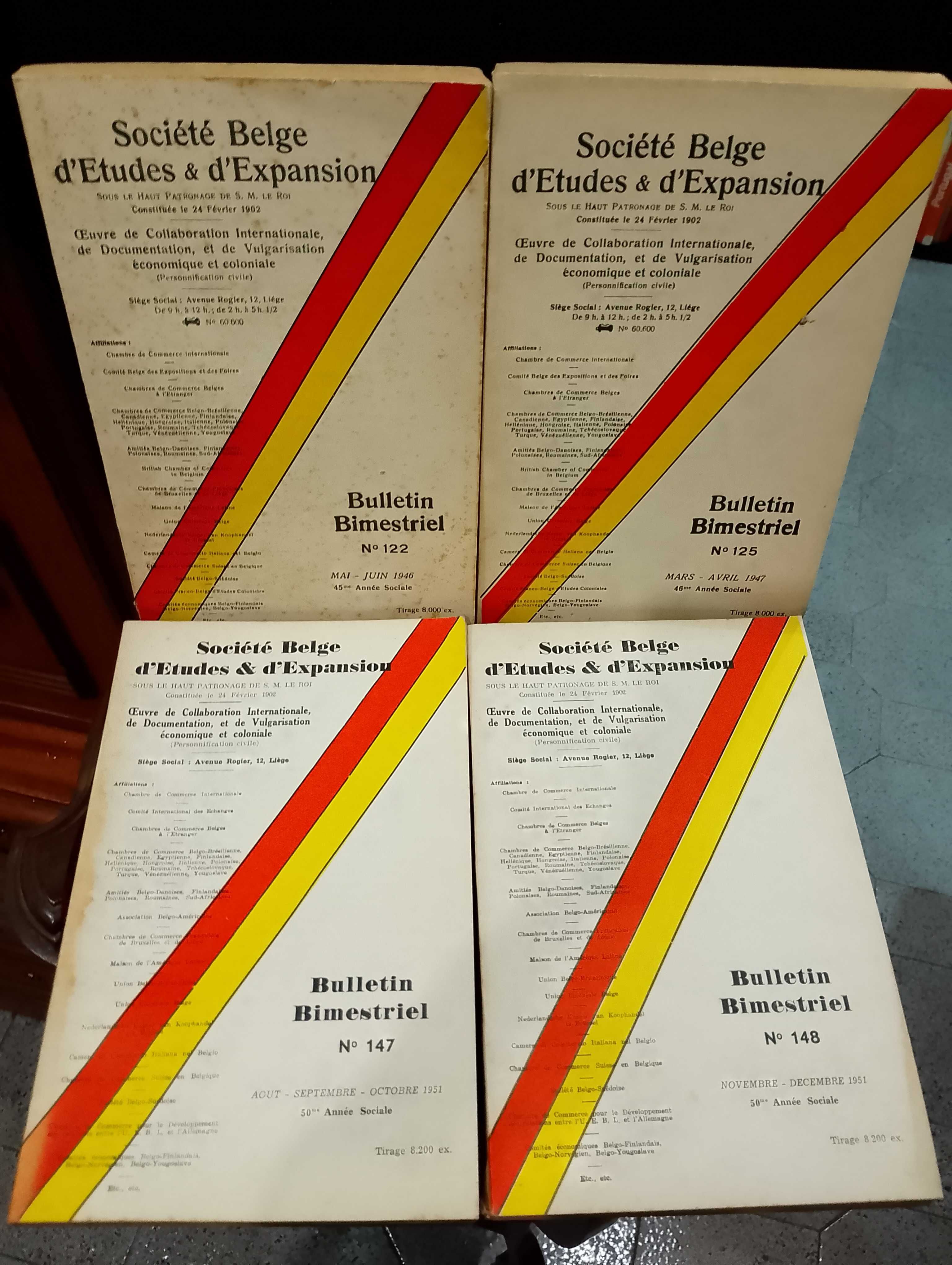 Société Belge D´Etudes & D´Expansin 1946/51 - 4 unidades