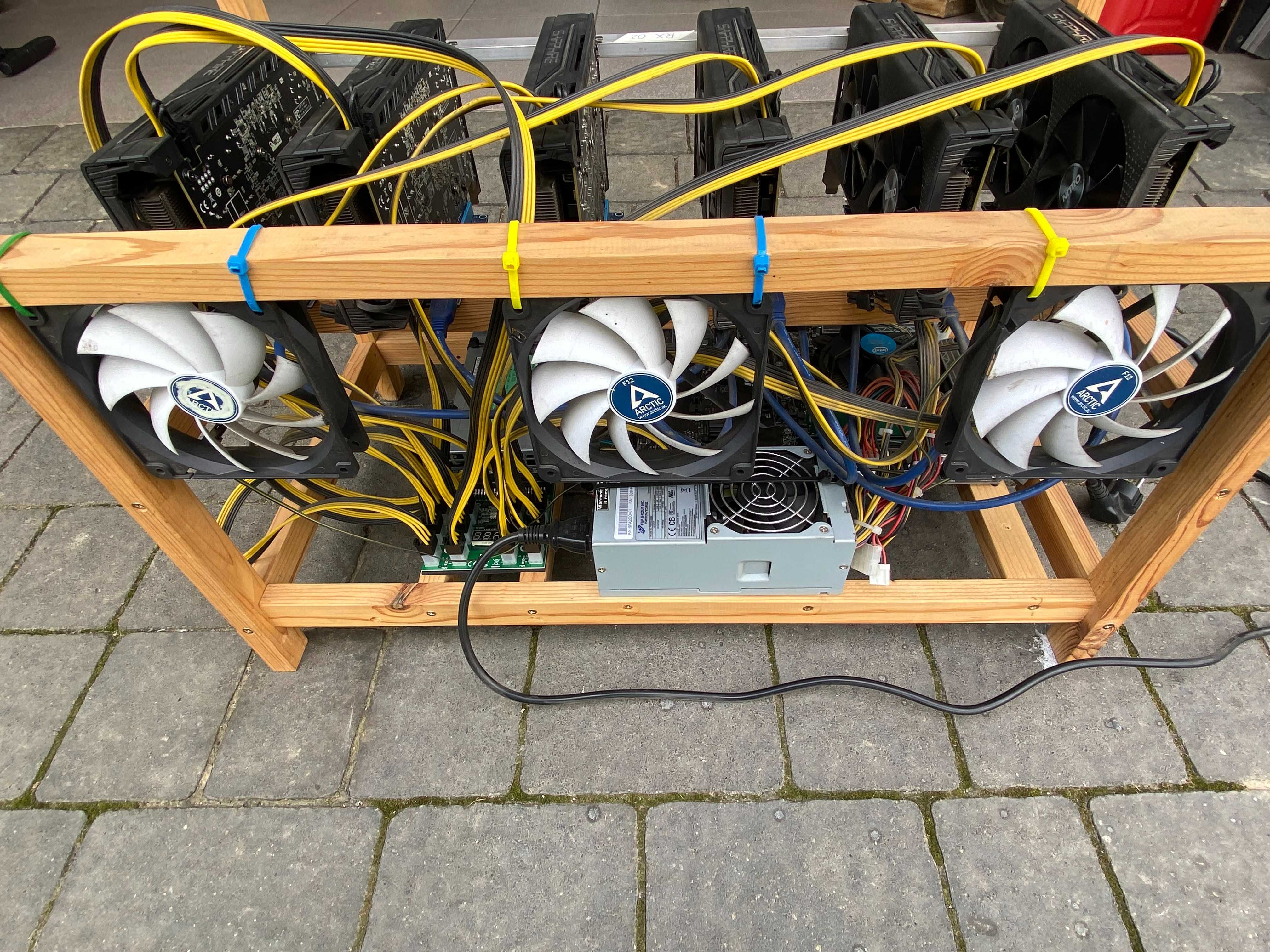Koparka Kryptowalut 6x Radeon  RX470 Sapphire