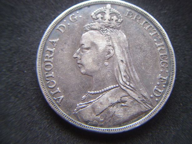 Stare monety 1 korona 1892 Anglia srebro