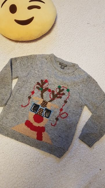 Sweterek świąteczny Renifer 116 cm