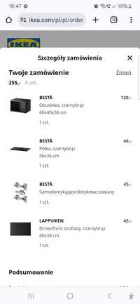 Szafka Ikea Besta ciemnoszara