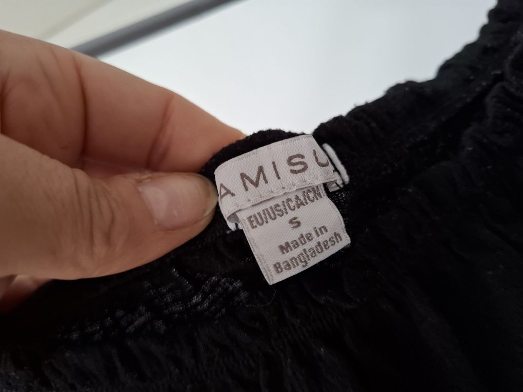 Amisu rozm.S 36 bluzka hiszpanka  top rozkloszowane rękawy