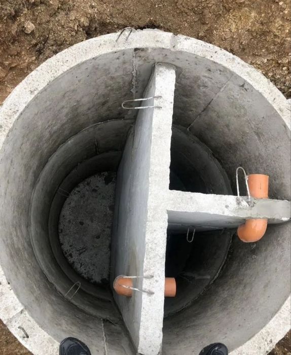 Армований септик із бетонних кілець - К235 надійна каналізація, вигріб