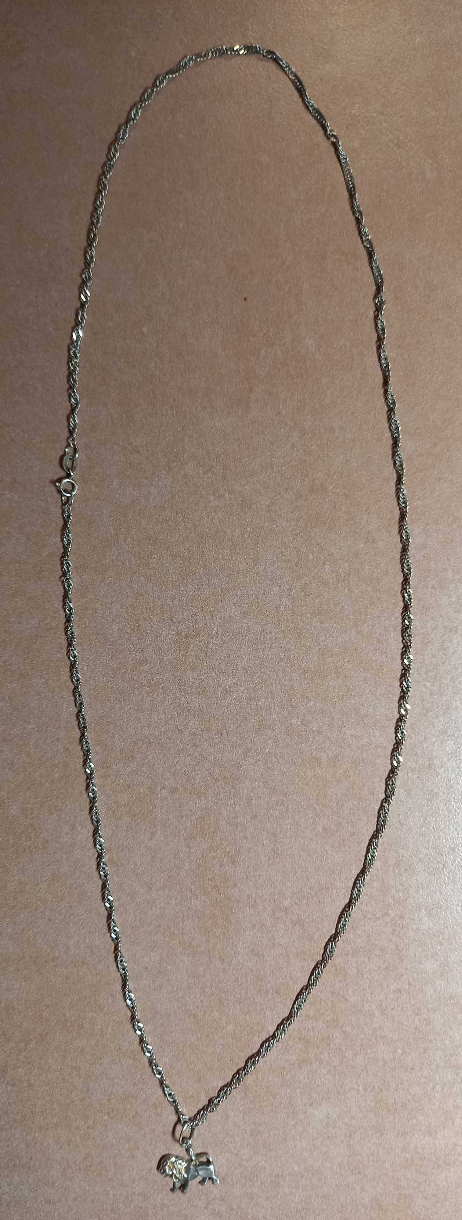 Серебрянная цепочка 60 см со Львом