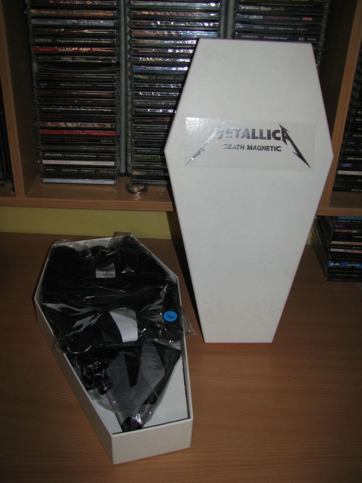 METALLICA Death Magnetic (2008 Vertigo Limited COFFIN BOX) CD футболка