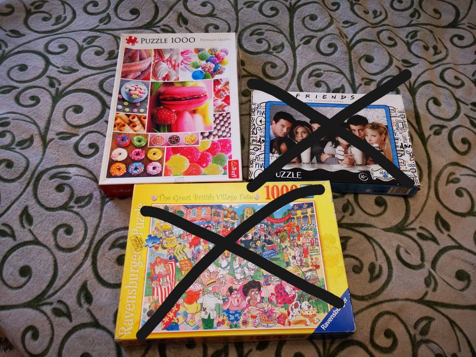 Пазлы 1000 Б/у  Treft, Ravensburger.