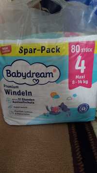 Продам упаковку памперсов Babydream 4 размер 80 штук
