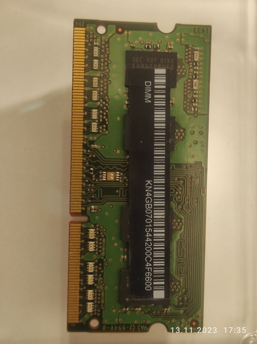 Продам ОЗУ DDR3 Samsung для Ноутбука