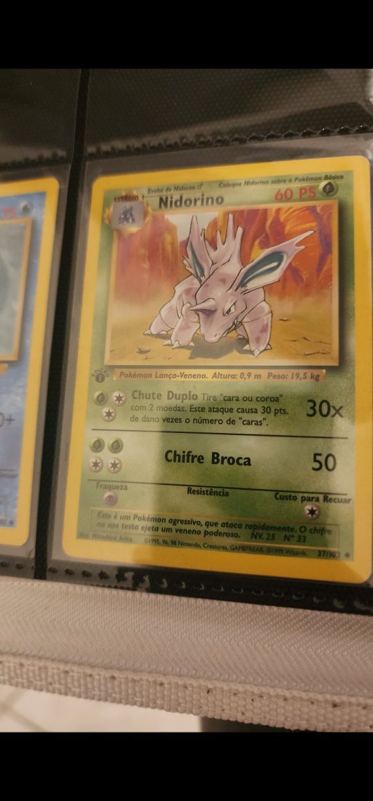 Nidorino 1 edicao base set pokemon
