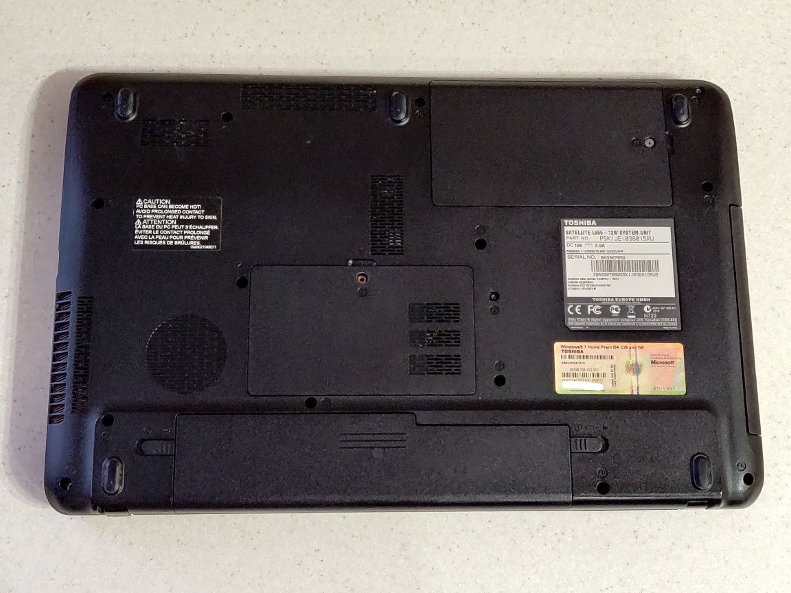Ноутбук Toshiba satellite l655, разборка, деребан, по запчастинам