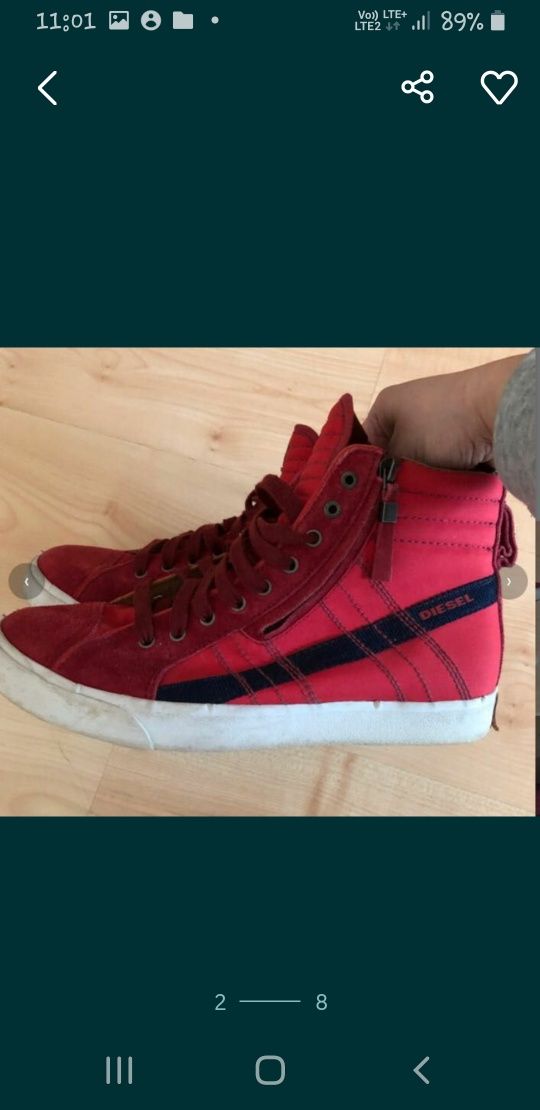 Diesel sneakersy trampki wysokie rozm 42 okazja