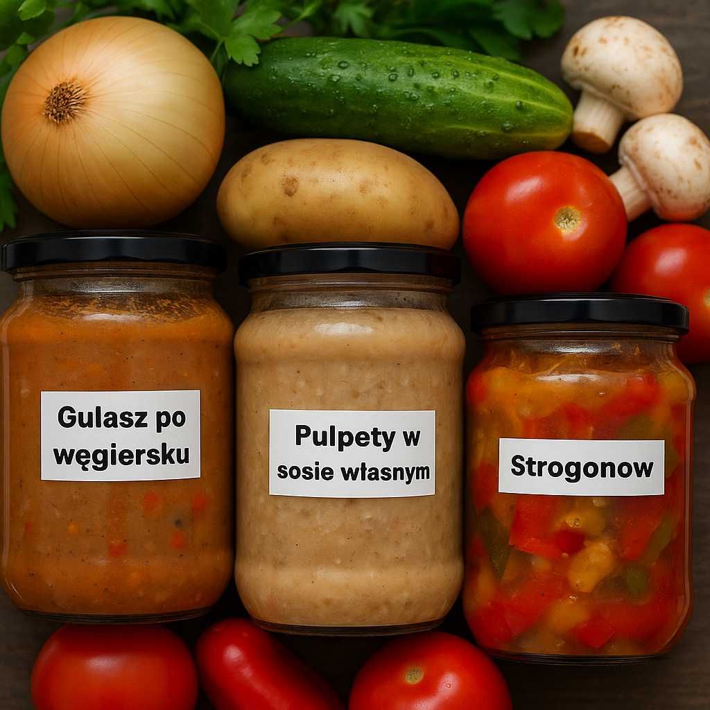 Obiady wekowane w słoikach zestaw 10 szt. poj. 0,9 l z wysyłką termo