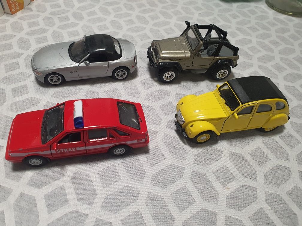 Welly Citroen i BMW Polonez straż Jeep